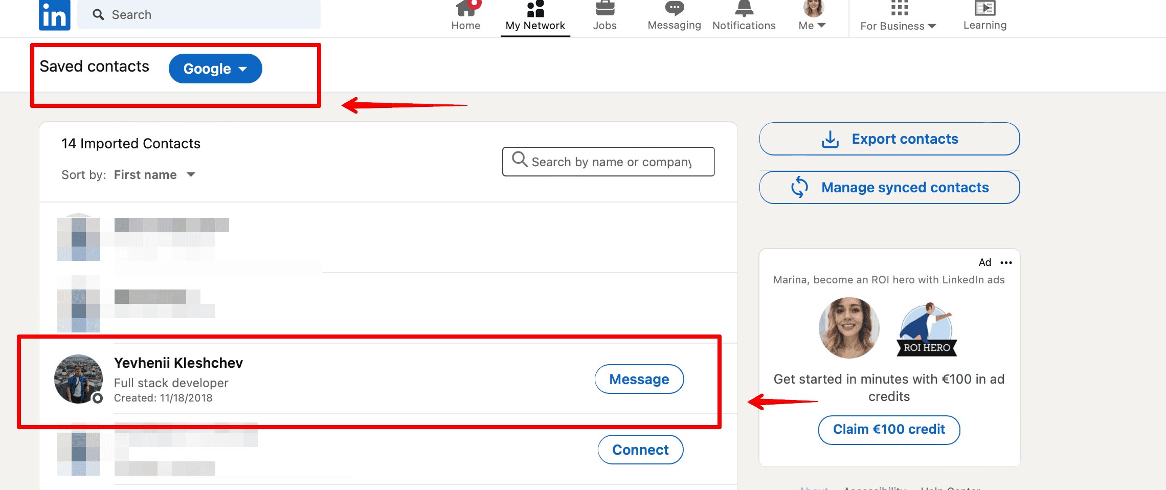Connecting Email Data to LinkedIn Profiles