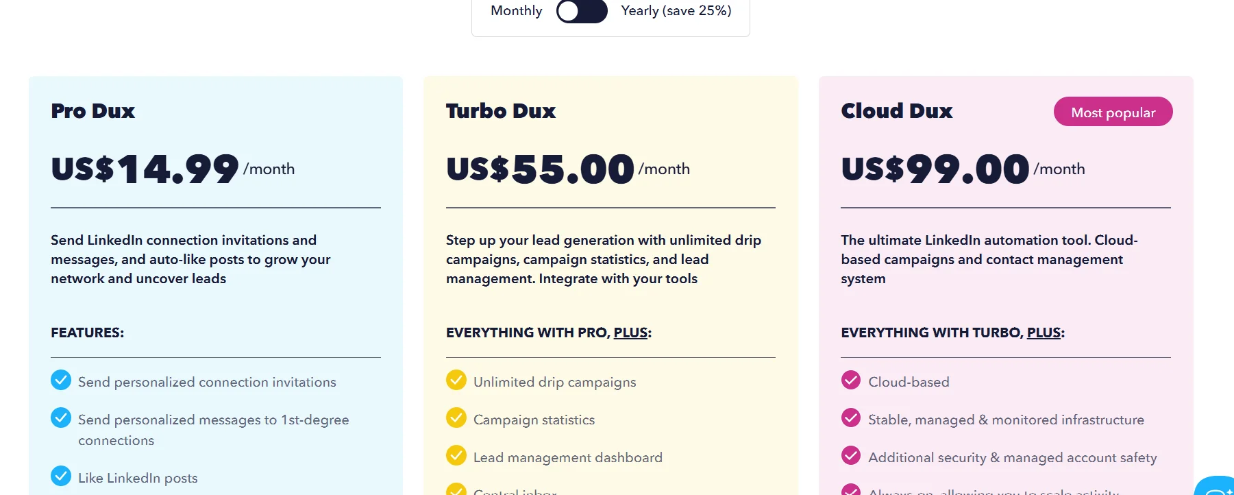 Dux-Soup Pricing