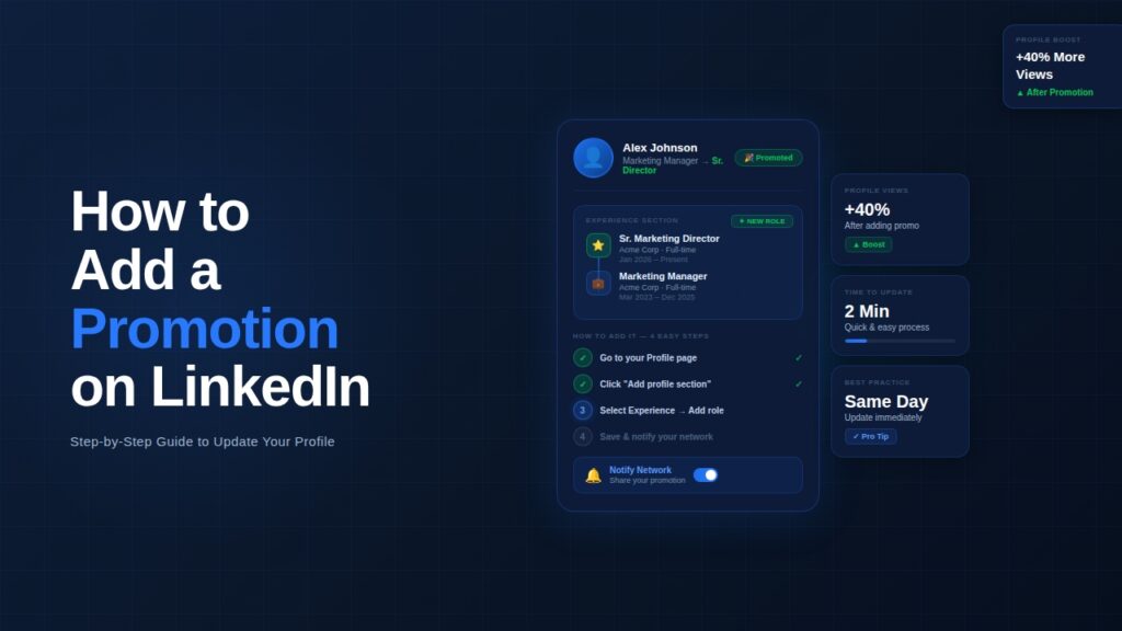 How to Add a Promotion on LinkedIn