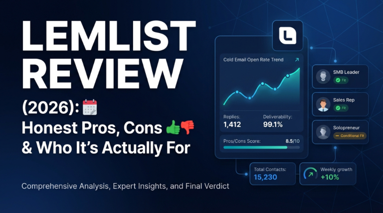 Lemlist Review (2026) Honest Pros, Cons & Who It's Actually For