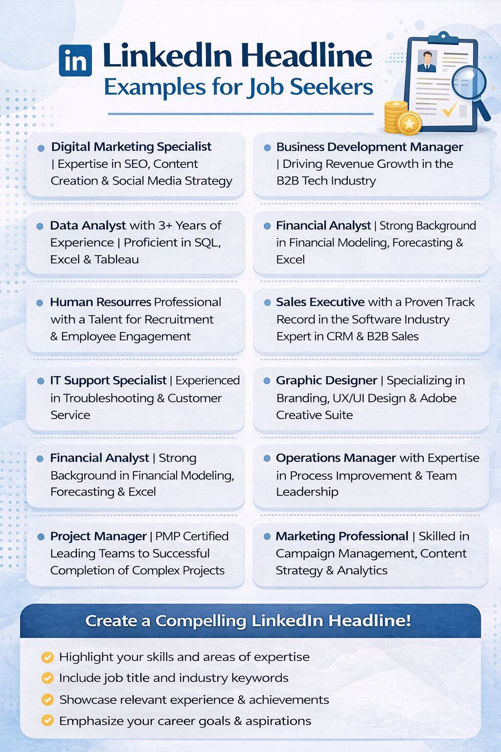 LinkedIn Headline Examples for Job Seekers