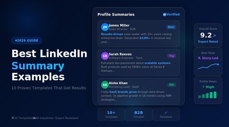 LinkedIn Summary Examples for Sales