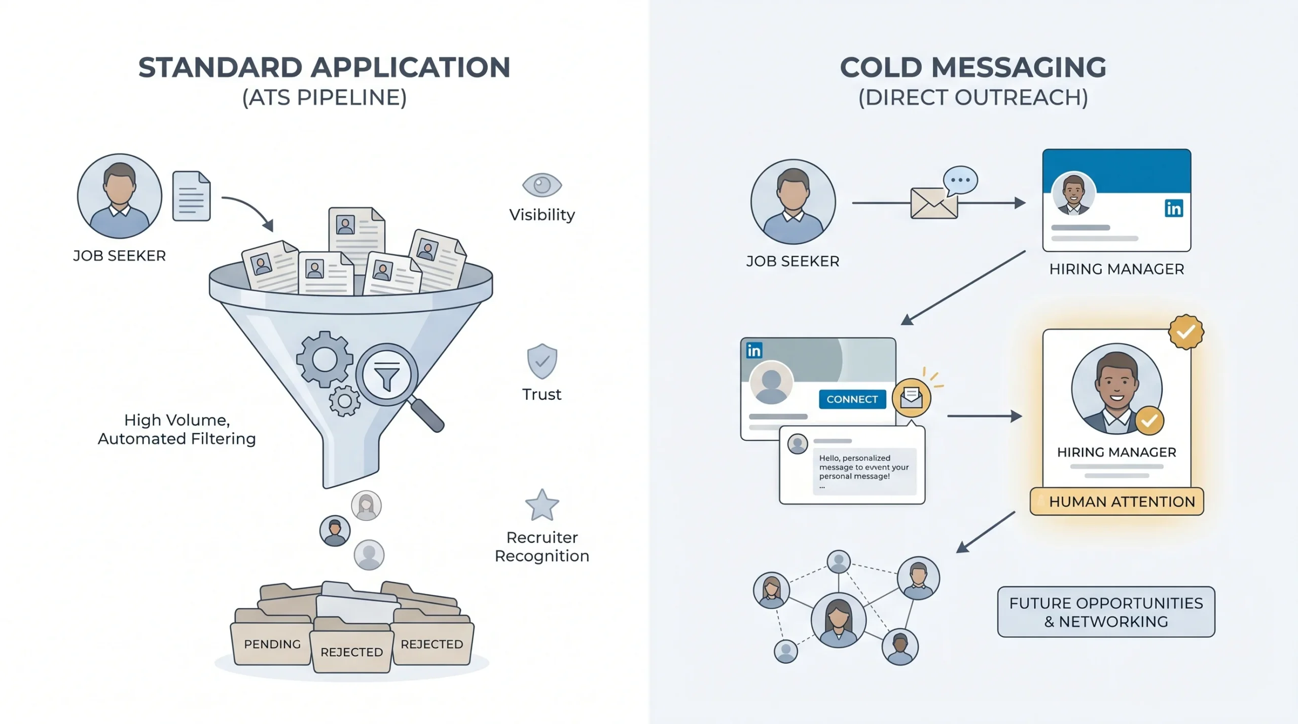 Why Cold Messaging a Hiring Manager Changes Everything