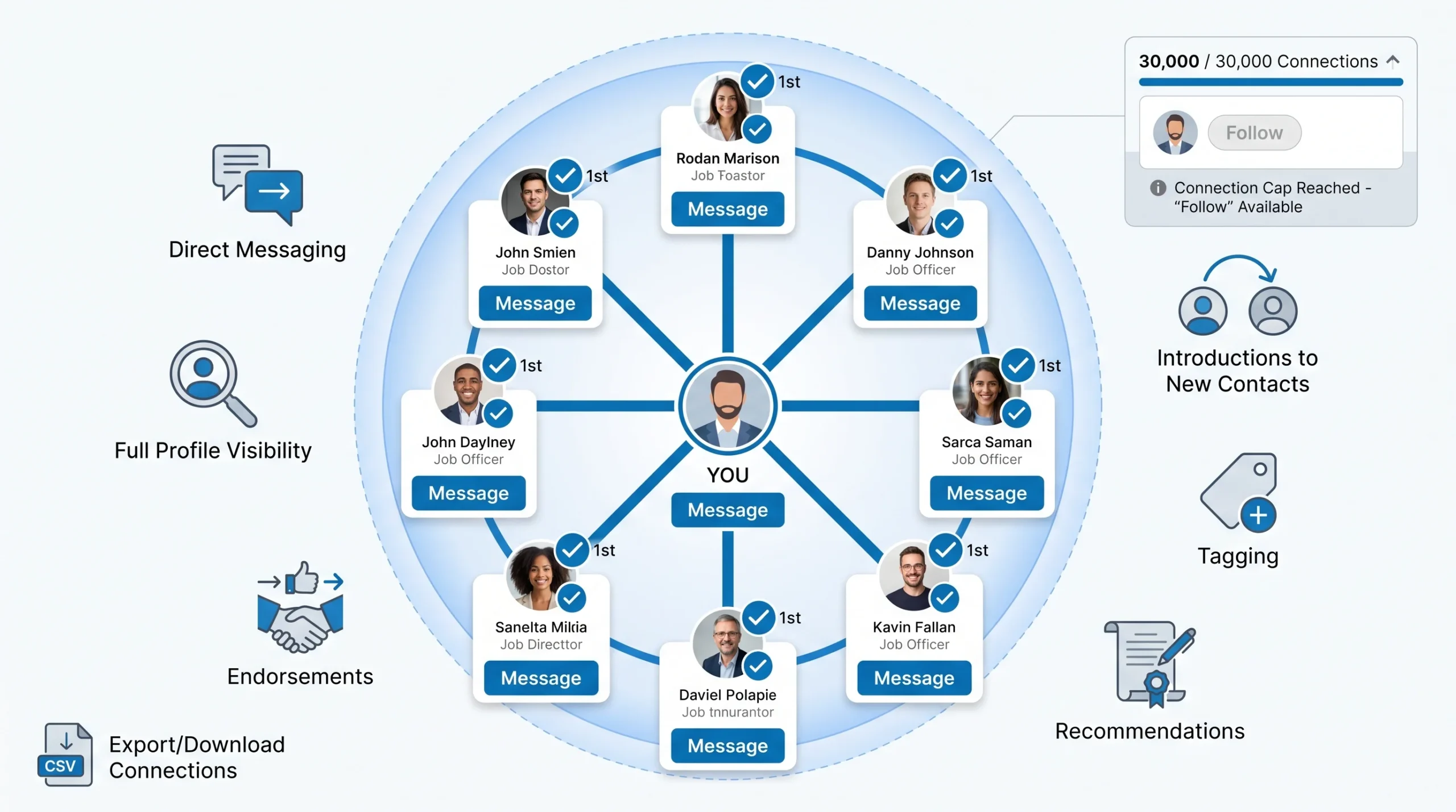 1st-Degree Connections — Your Direct Inner Circle