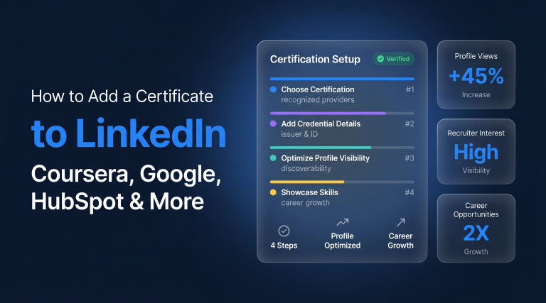 How to Add a Certificate to LinkedIn Coursera, Google, HubSpot & More