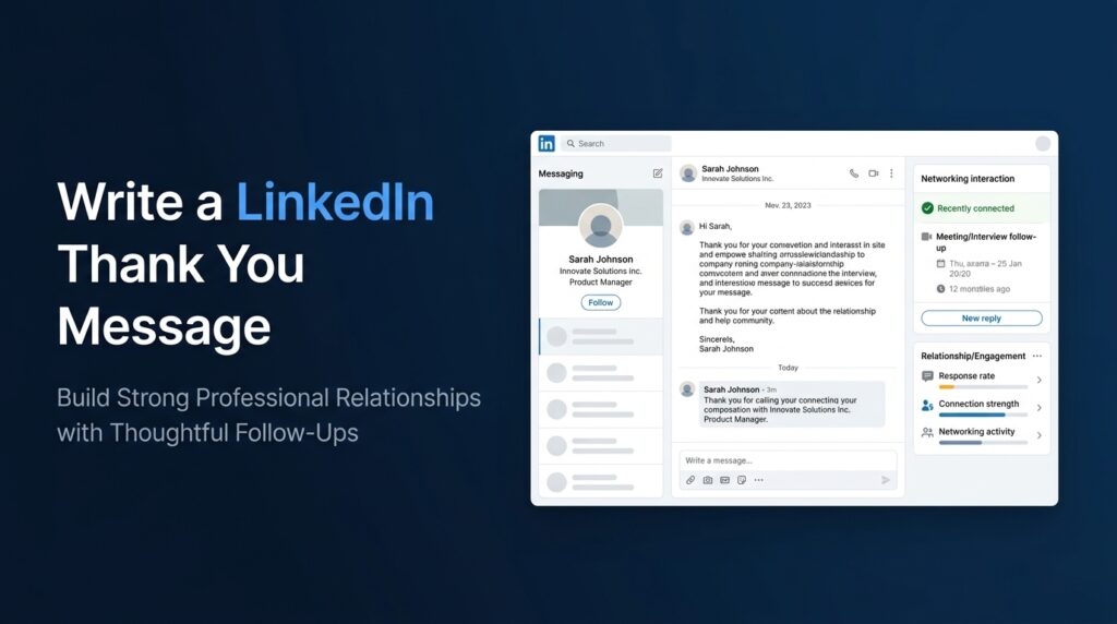 How to Write a LinkedIn Thank You Message