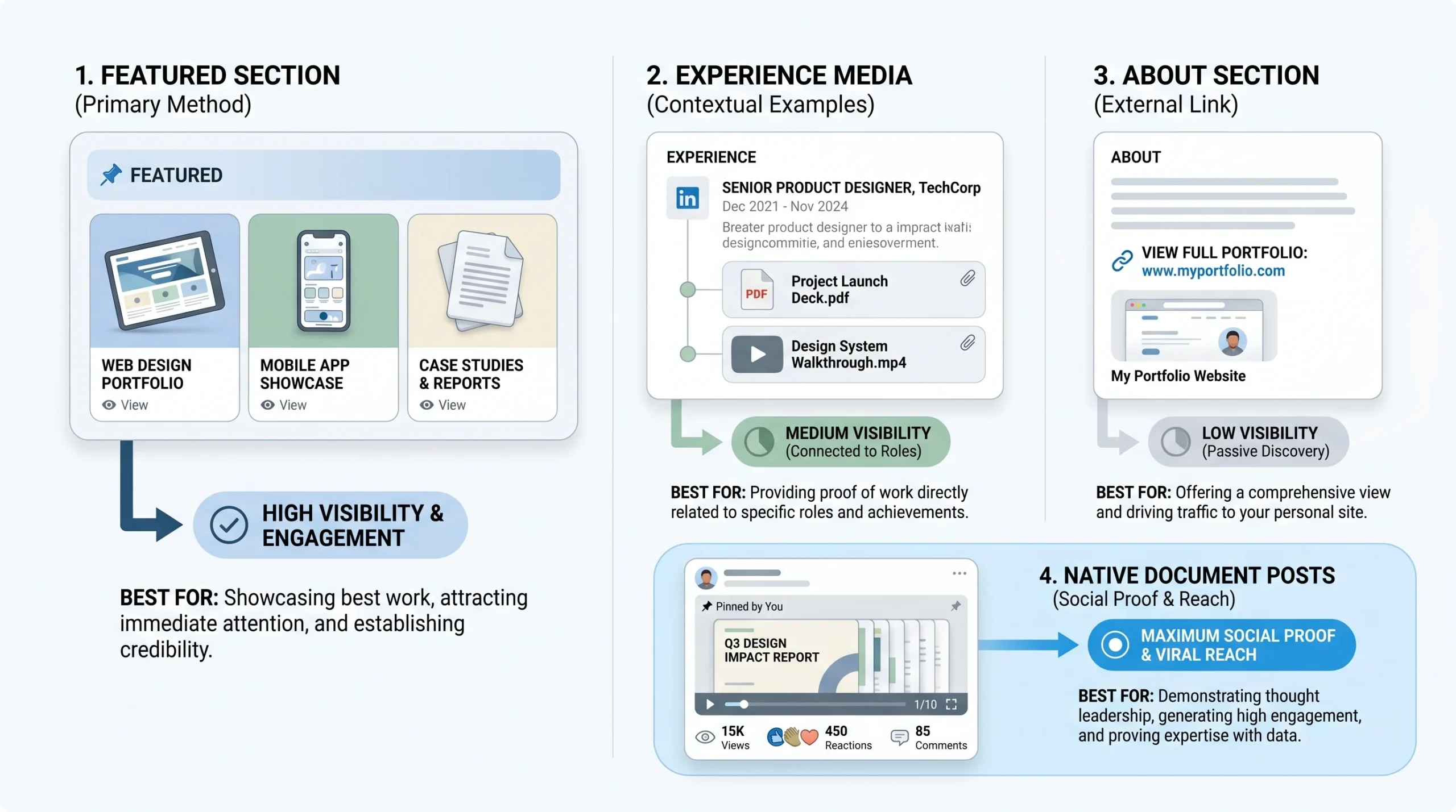 The Three Places You Can Add a Portfolio to Your LinkedIn Profile (And Which One to Use)