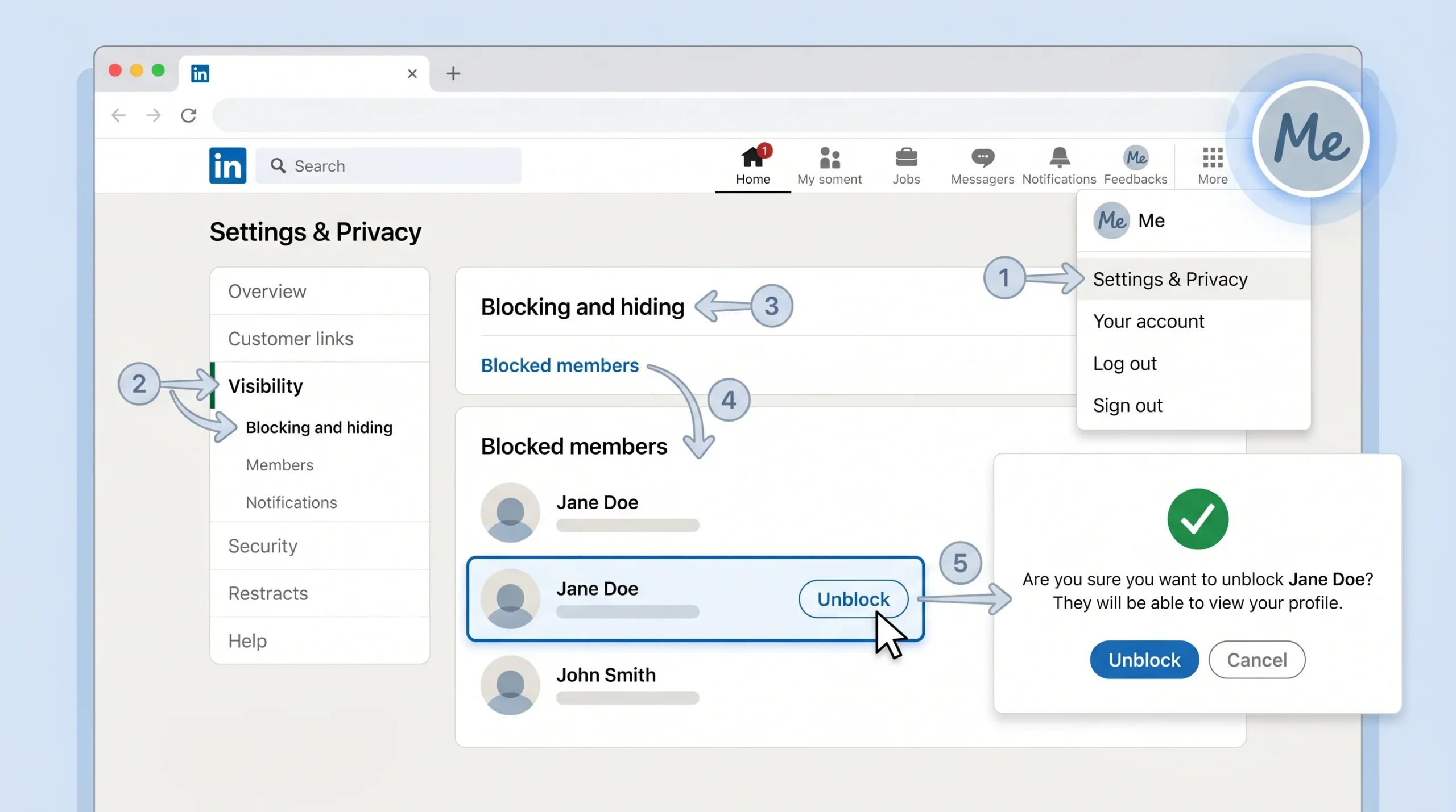 Unblocking via Desktop