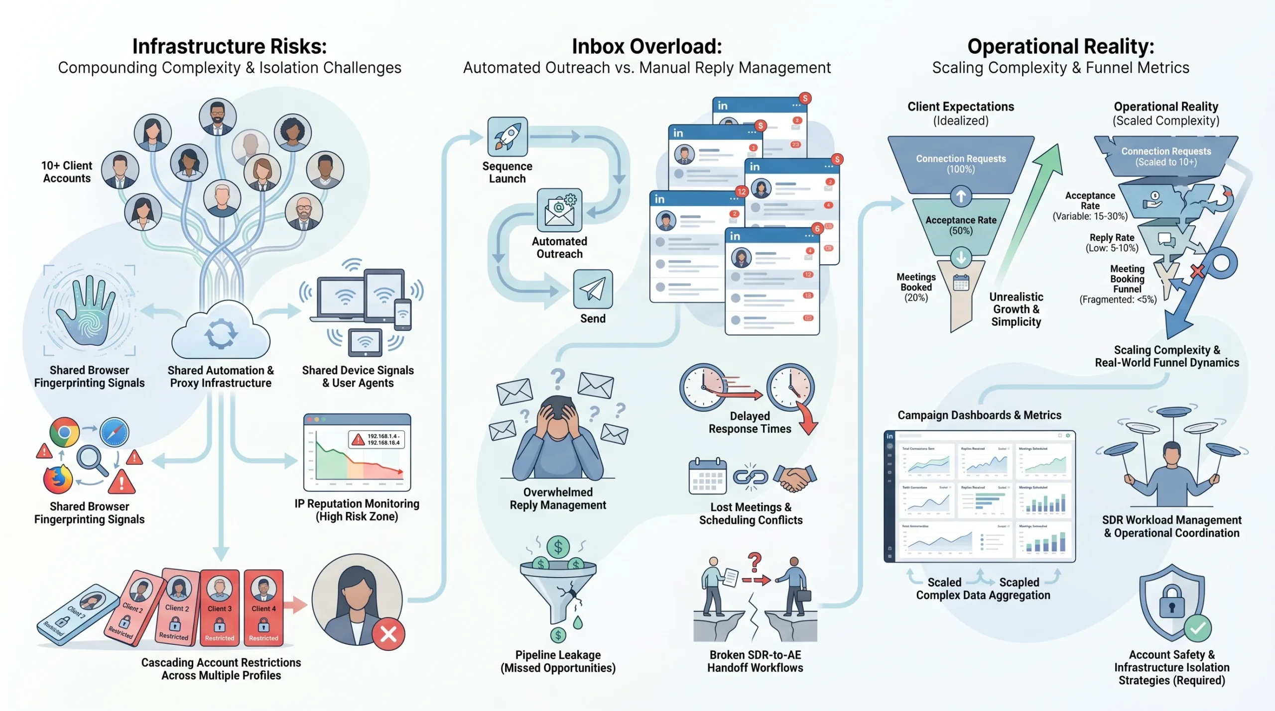 Why Managing LinkedIn Accounts at Scale Is a Different Problem Than Running One