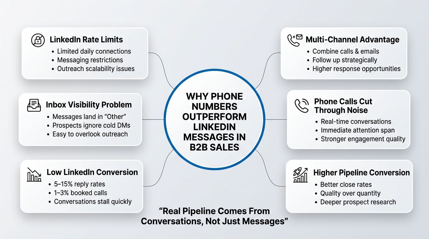 Why Phone Numbers Matter More Than LinkedIn Messages for B2B Sales