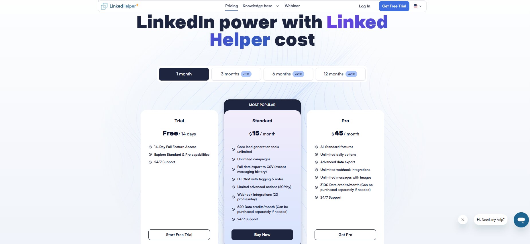 Linkedin Helper Pricing